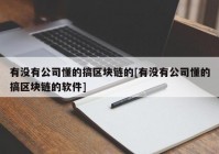 有没有公司懂的搞区块链的[有没有公司懂的搞区块链的软件]