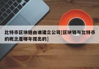 比特币区块链由谁建立公司[区块链与比特币的概念是哪年提出的]