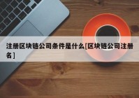 注册区块链公司条件是什么[区块链公司注册名]