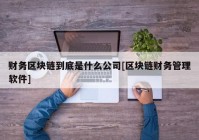 财务区块链到底是什么公司[区块链财务管理软件]